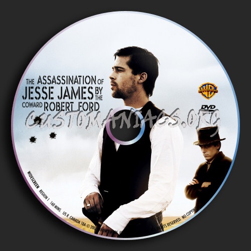 The Assassination of Jesse James by the Coward Robert Ford dvd label