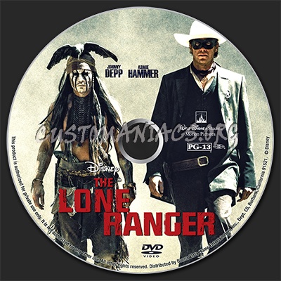 The Lone Ranger dvd label