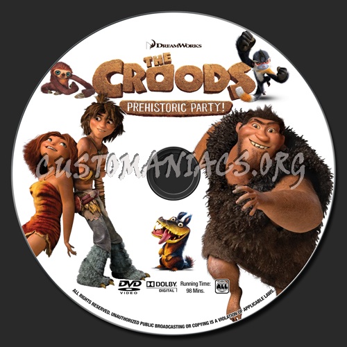 The Croods dvd label