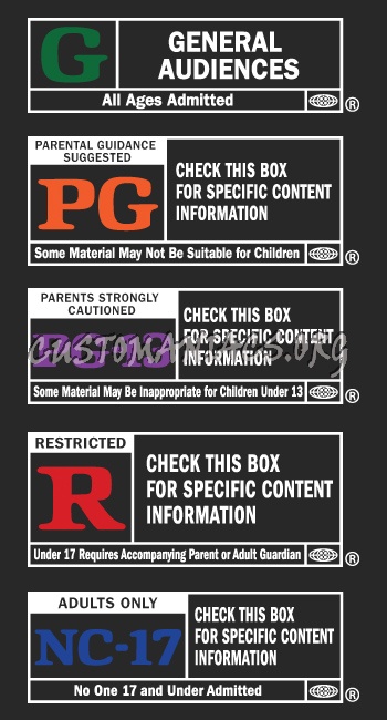 CARA 2013 Film Ratings Logos 