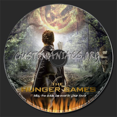 The Hunger Games 2012 dvd label