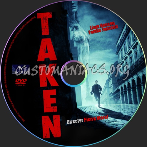 Taken dvd label