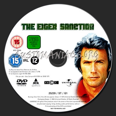 The Eiger Sanction dvd label