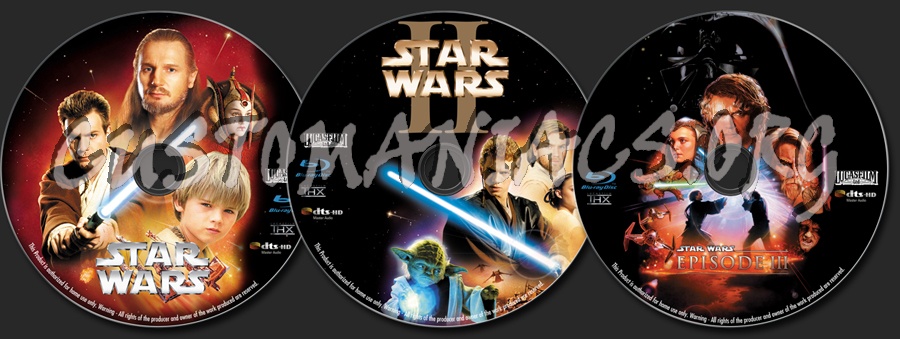 Star Wars Episode I II III blu-ray label