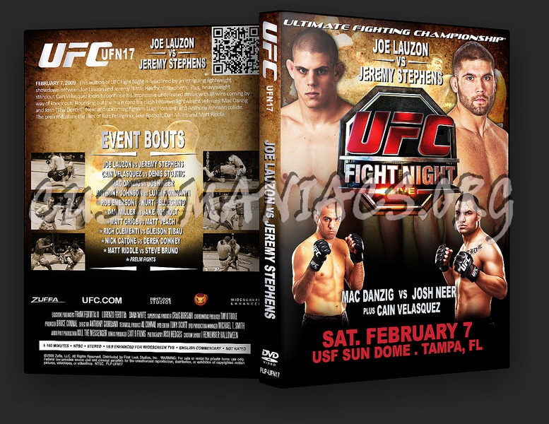 UFC UFN 17: Lauzon vs. Stephens dvd cover