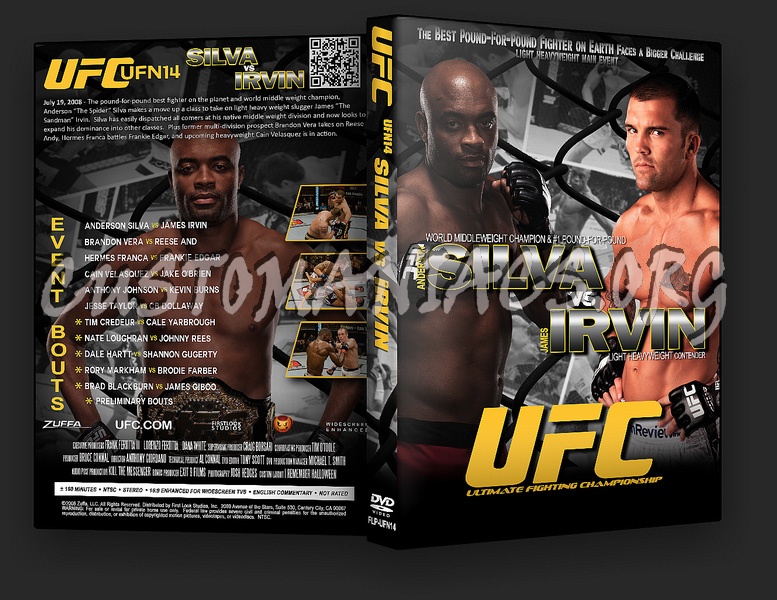 UFC UFN 14: Silva vs. Irvin dvd cover