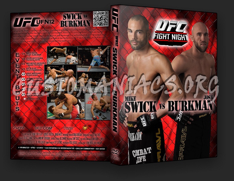 UFC UFN 12: Swick vs. Burkman dvd cover
