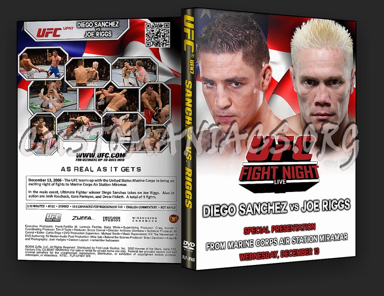 UFC UFN 7: Sanchez vs. Riggs dvd cover