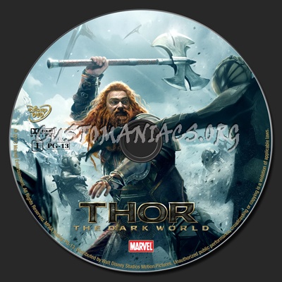 Thor: The Dark World dvd label