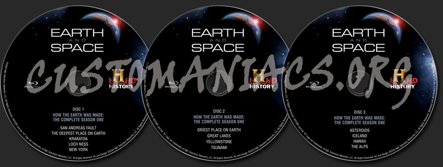 Earth and Space How the Earth was Made Season 1 blu-ray label