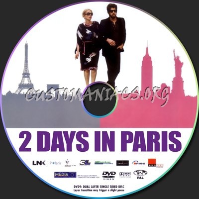 2 Days In Paris dvd label