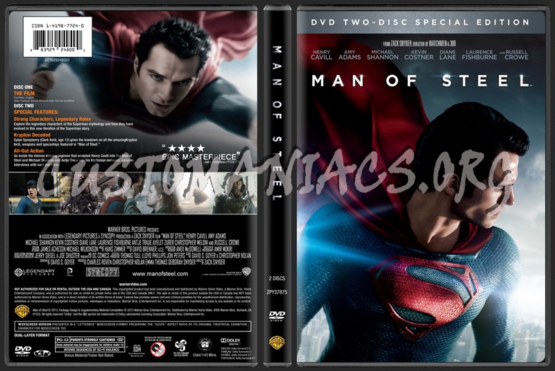 Man of Steel dvd cover