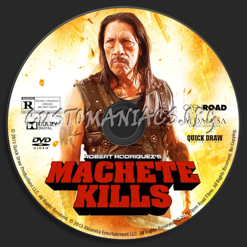 Machete Kills dvd label
