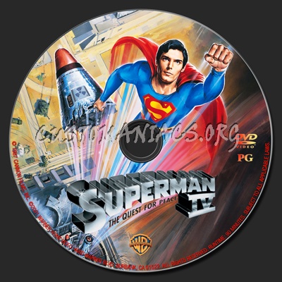 Superman IV dvd label