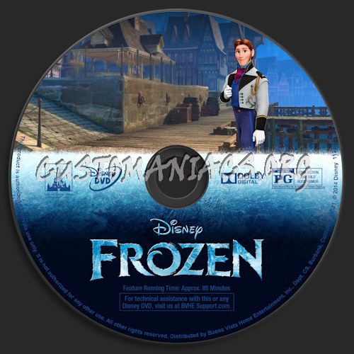 Frozen (2013) dvd label