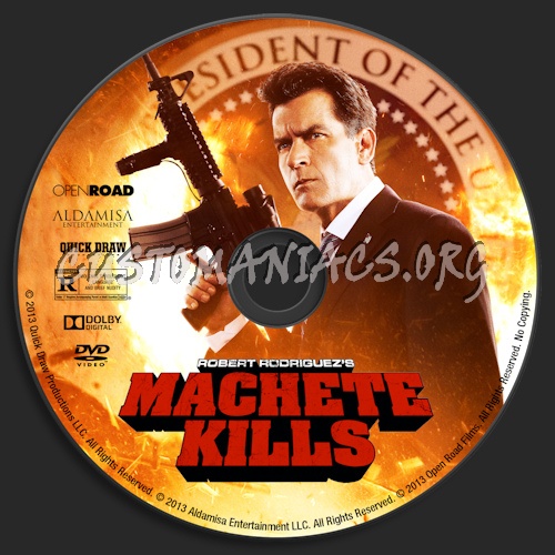 Machete Kills dvd label