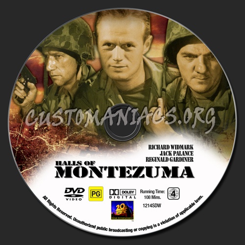 Halls Of Montezuma dvd label