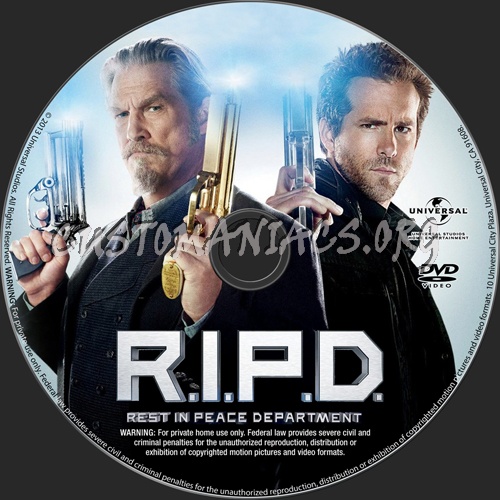 R.I.P.D. Rest In Peace Department dvd label