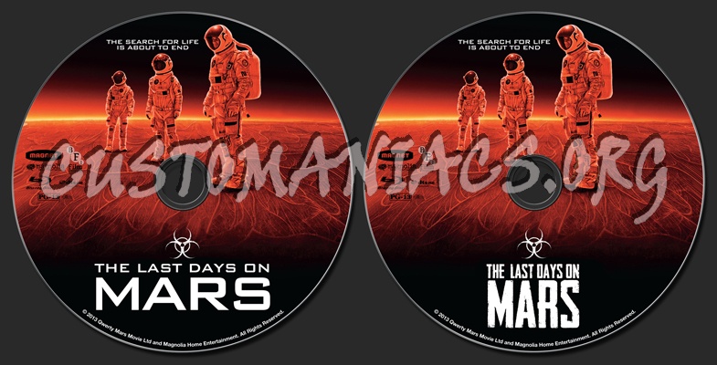 The Last Days On Mars blu-ray label