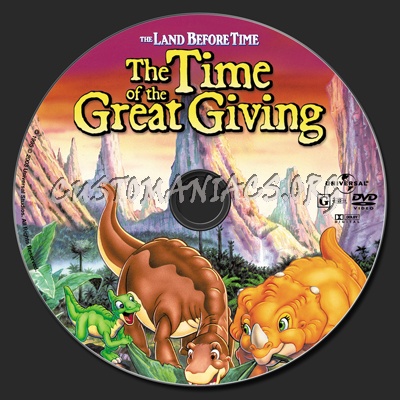 The Land Before Time III The Time Of The Great Giving dvd label
