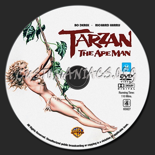 Tarzan The Ape Man dvd label