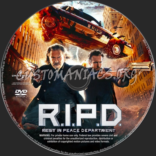 R.I.P.D. Rest In Peace Department dvd label