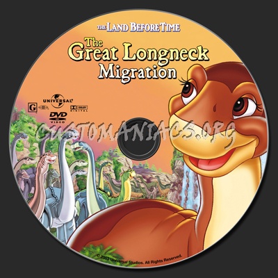The Land Before Time X The Great Longneck Migration dvd label