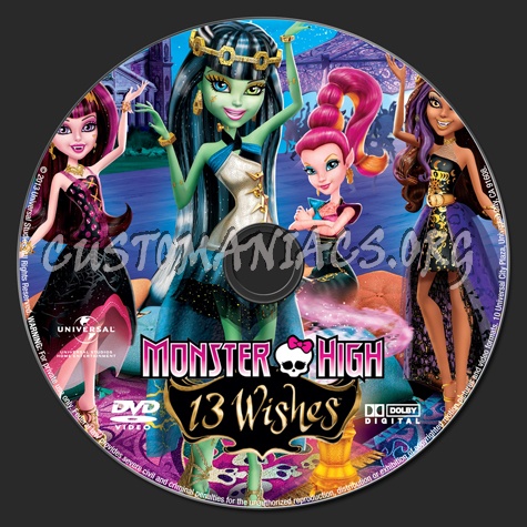 Monster High: 13 Wishes dvd label