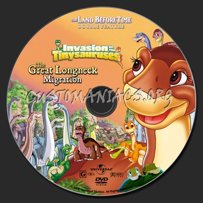 The Land Before Time: Invasion Of The Tinysauruses & The Great Longneck Migration dvd label