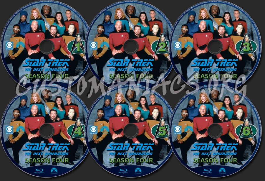 Star Trek The Next Generation S4 blu-ray label