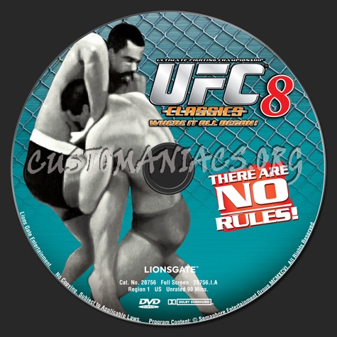 UFC Classics Volume 8 dvd label