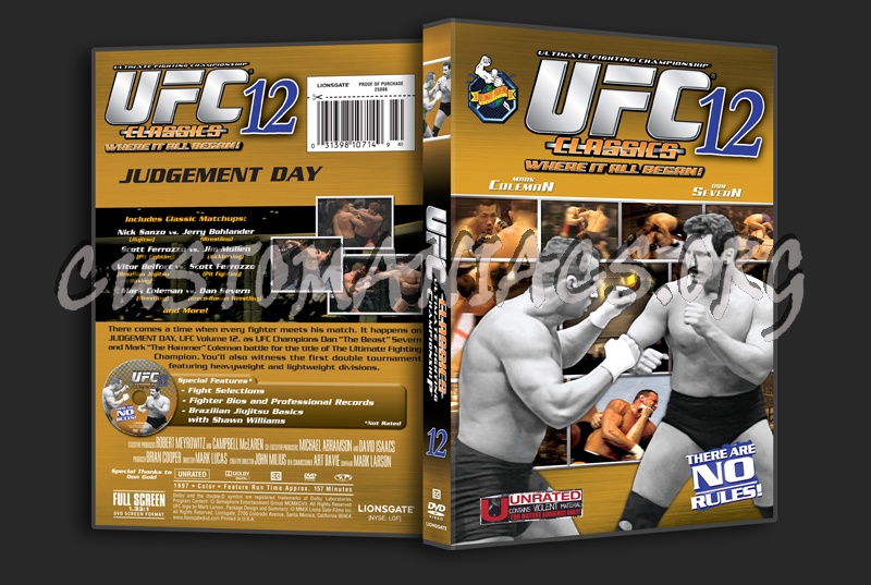 UFC Classics Volume 12 dvd cover