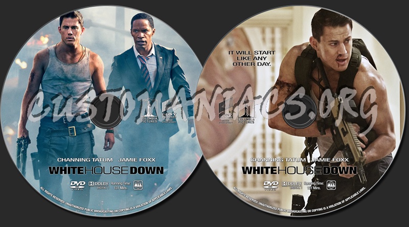 White House Down dvd label