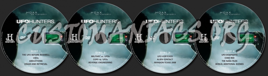 UFO Hunters Season 1 dvd label