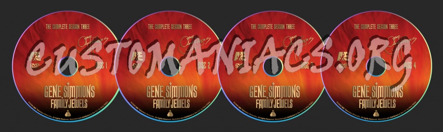 Gene $immons Family Jewels Season 3 dvd label