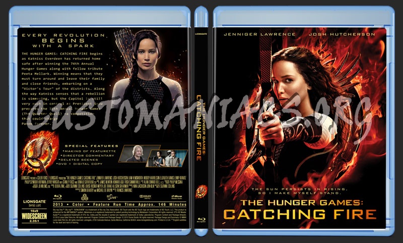 The Hunger Games: Catching Fire blu-ray cover