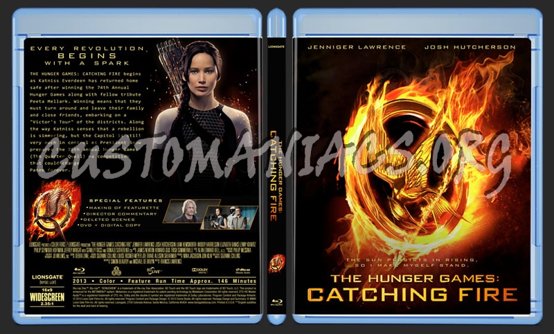 The Hunger Games: Catching Fire blu-ray cover