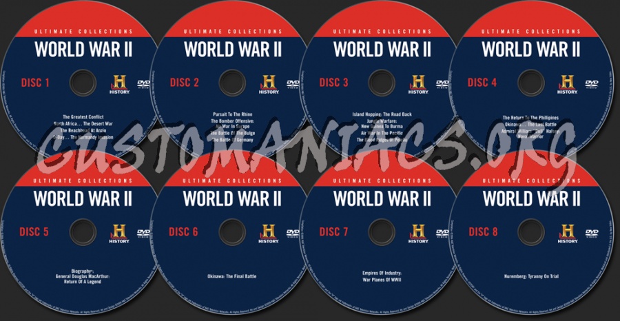 World War II  Ultimate Collections dvd label