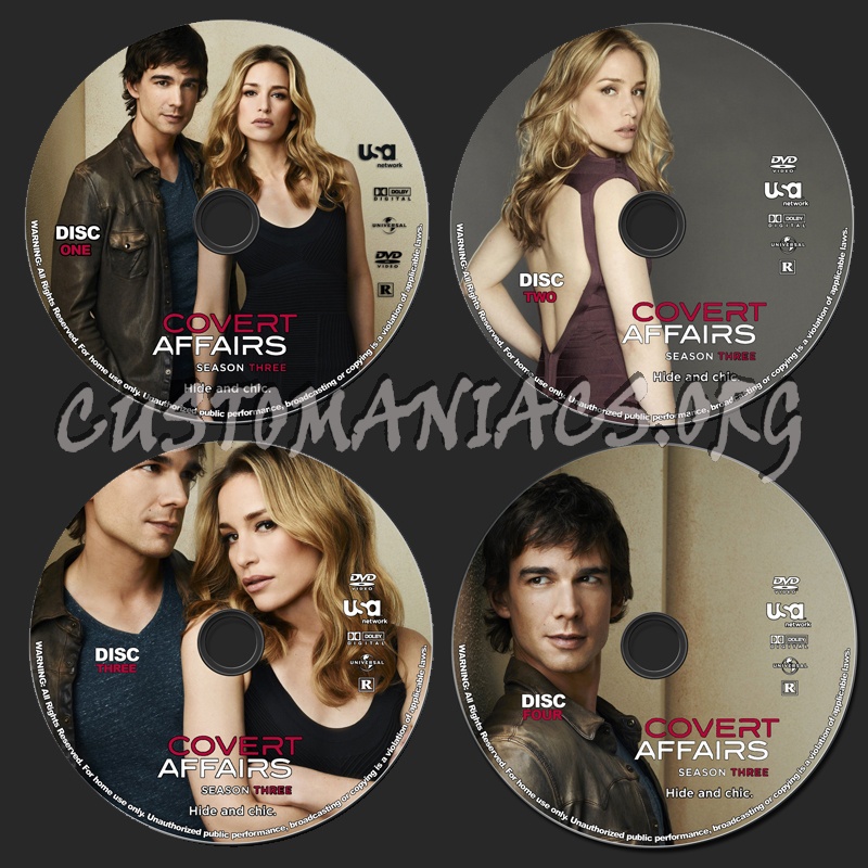 Covert Affairs - Season 3 dvd label