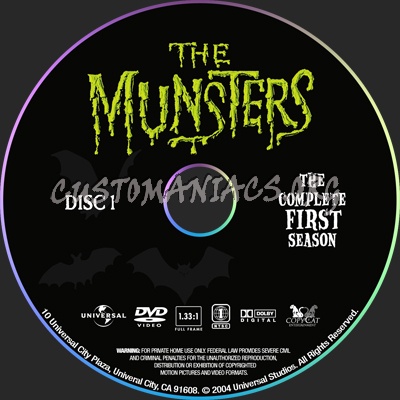 The Munsters: The First Complete Season Disc 1 dvd label