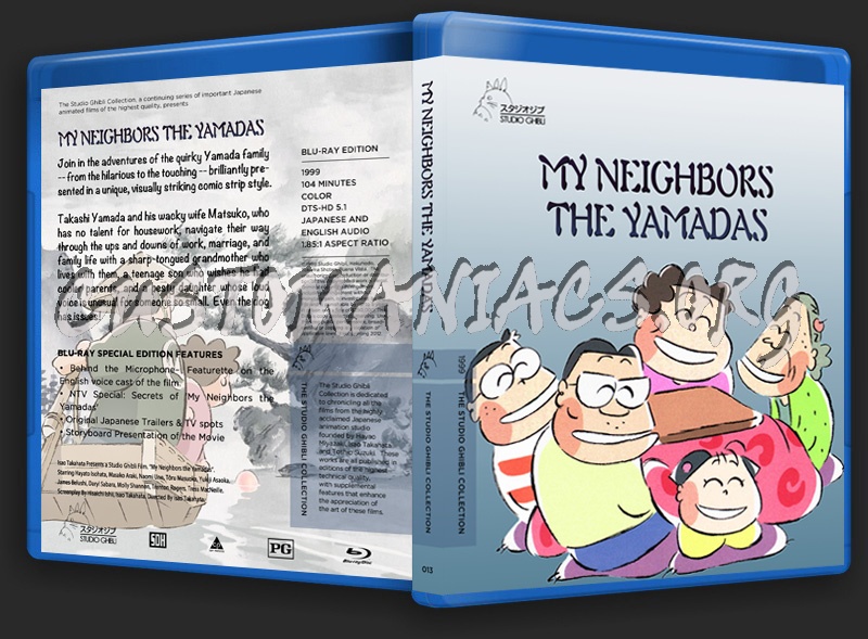 My Neighbors the Yamadas blu-ray cover