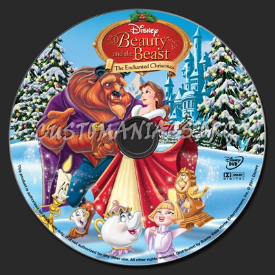 Beauty And The Beast The Enchanted Christmas dvd label