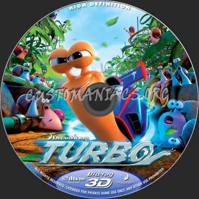 Turbo (2D+3D) blu-ray label