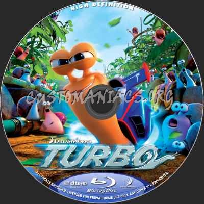 Turbo (2D+3D) blu-ray label