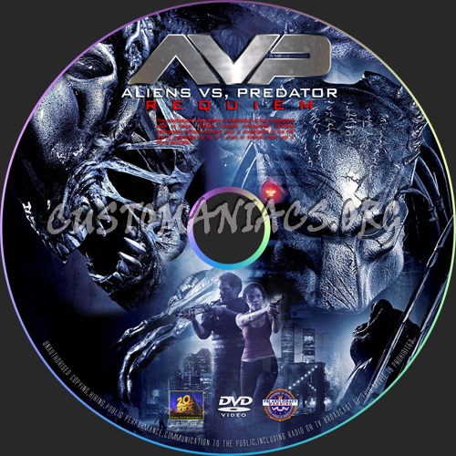 Aliens vs Predator Requiem dvd label