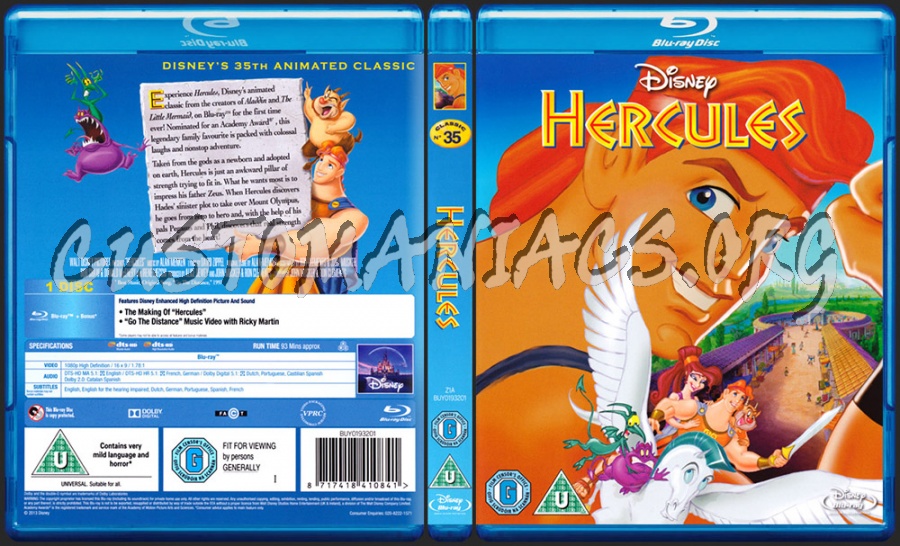 Hercules blu-ray cover