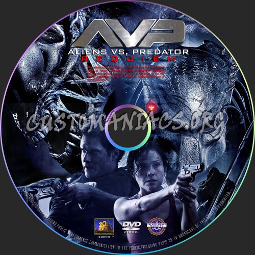 Aliens vs Predator Requiem dvd label