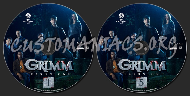 Grimm Season 1 blu-ray label