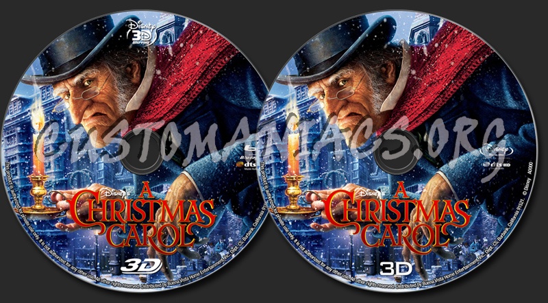 A Christmas Carol (3D) blu-ray label