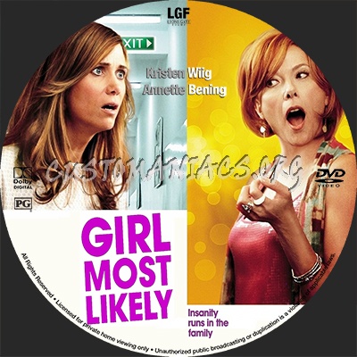 Girl Most Likely (2013) dvd label